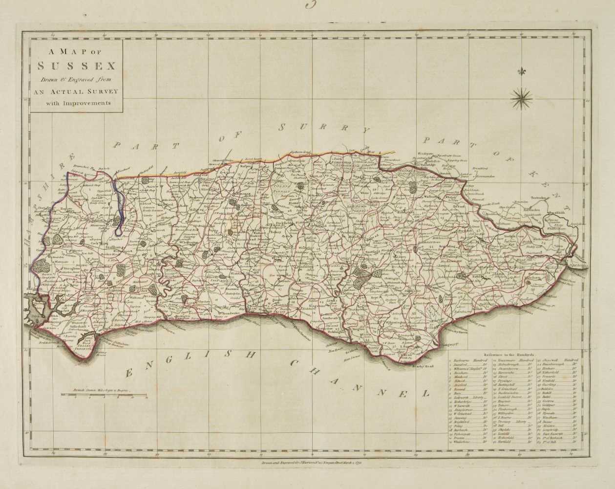 Lot 38 - Harrison (John). Maps of the English Counties, 1791