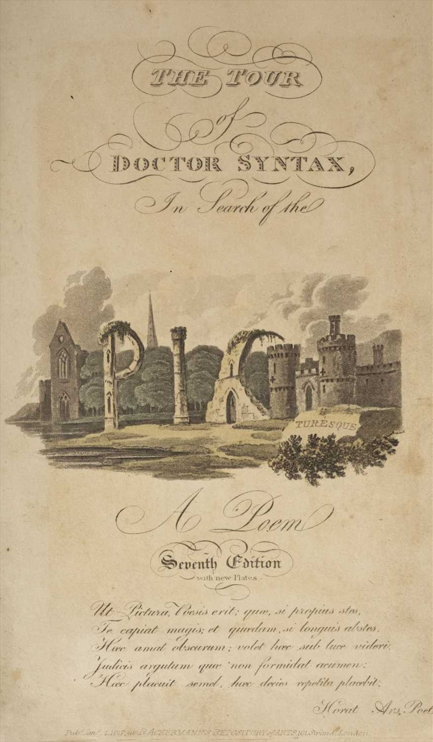 Lot 278 - Rowlandson (Thomas, illustrator). Tour of Doctor Syntax, in search of the Picturesque, 7th ed., 1817