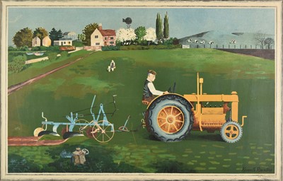 Lot 456 - Rowntree (Kenneth, 1915-1997). Tractor in Landscape, 1945, lithograph