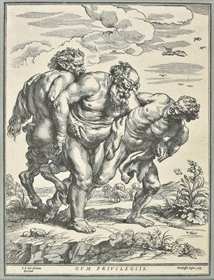 Lot 309 - Jegher (Christoffel, 1596-1652/53). Silenus accompanied by a Satyr and a Faun
