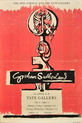 Lot 457 - Sutherland (Graham, Vivian 1903-1980). An exhibition at the Tate Gallery poster, 1953