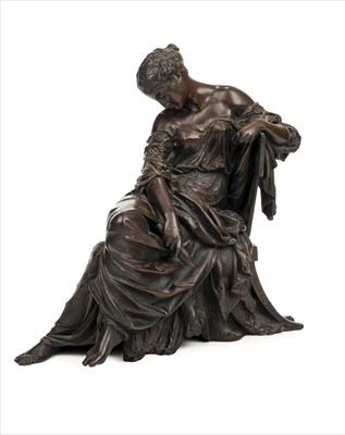 Lot 220 - French School. A bronze sculpture of Ariadne, late 19th century