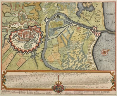 Lot 82 - Dantzig. De Beaurain (Jean), Plan de la Ville..., de Dantzick..., 1734