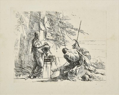 Lot 319 - Tiepolo (Giovanni Battista, 1696-1770). Standing Woman and Seated Man