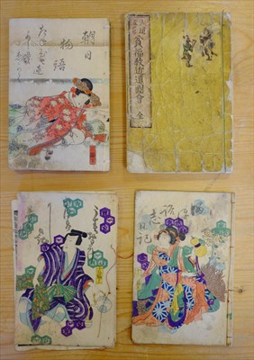 Lot 382 - Japanese woodblock books. 10 woodblock books, 19th/early 20th century