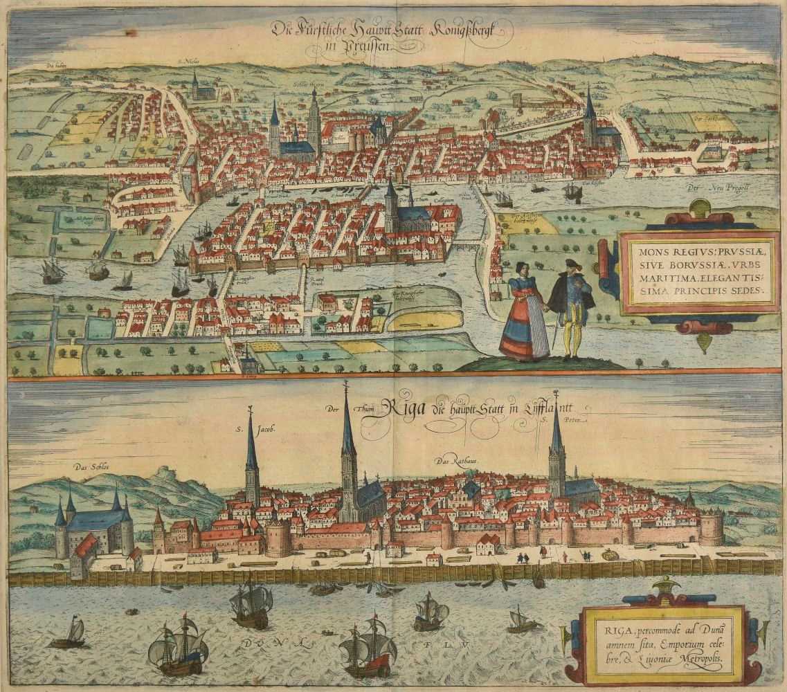 Lot 108 - Latvia & Russia. Braun (Georg & Hogenberg Franz), Konigsberg & Riga, circa 1582