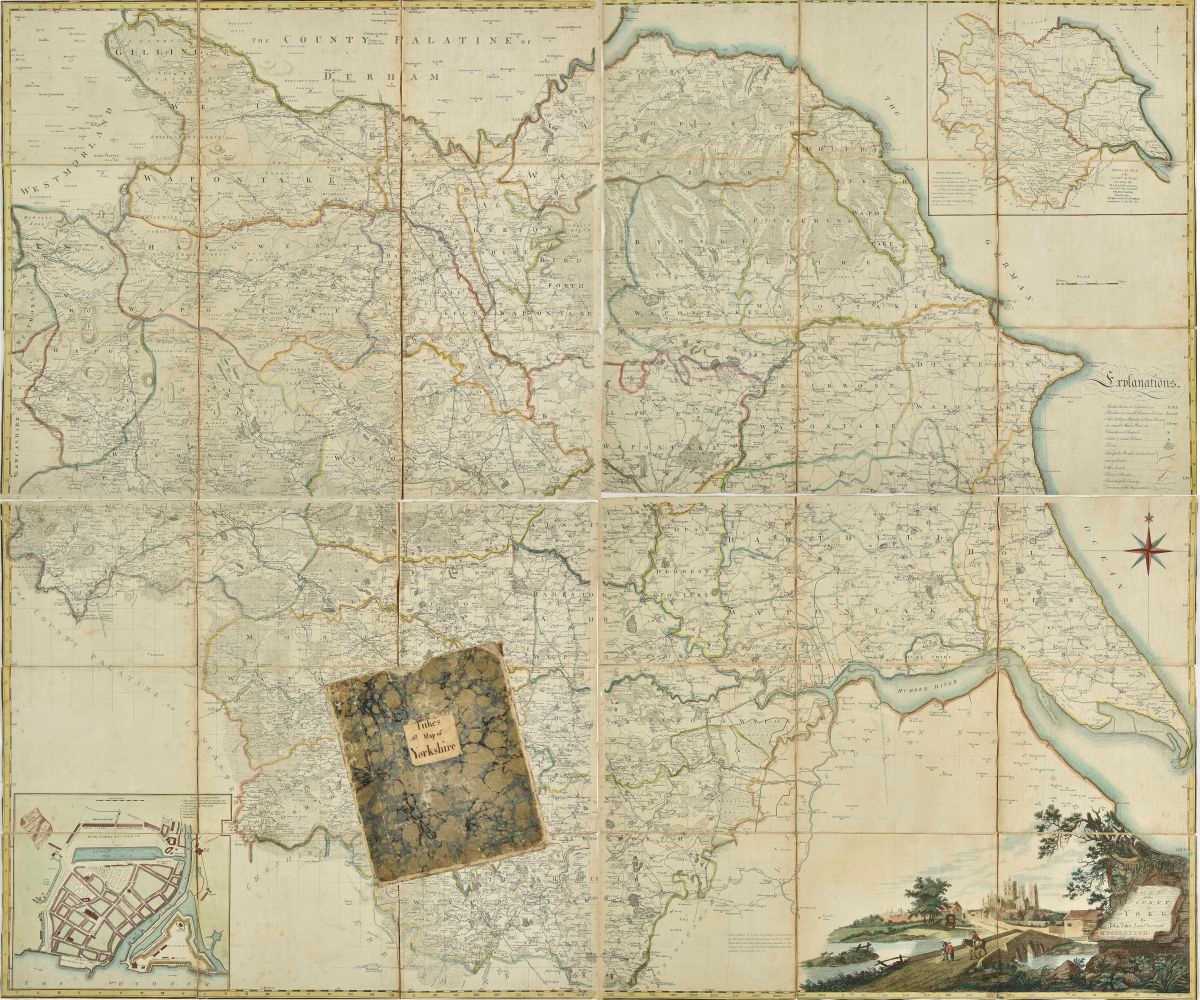 Lot 163 - Yorkshire. Tuke (John), Map of the County of York..., 1787