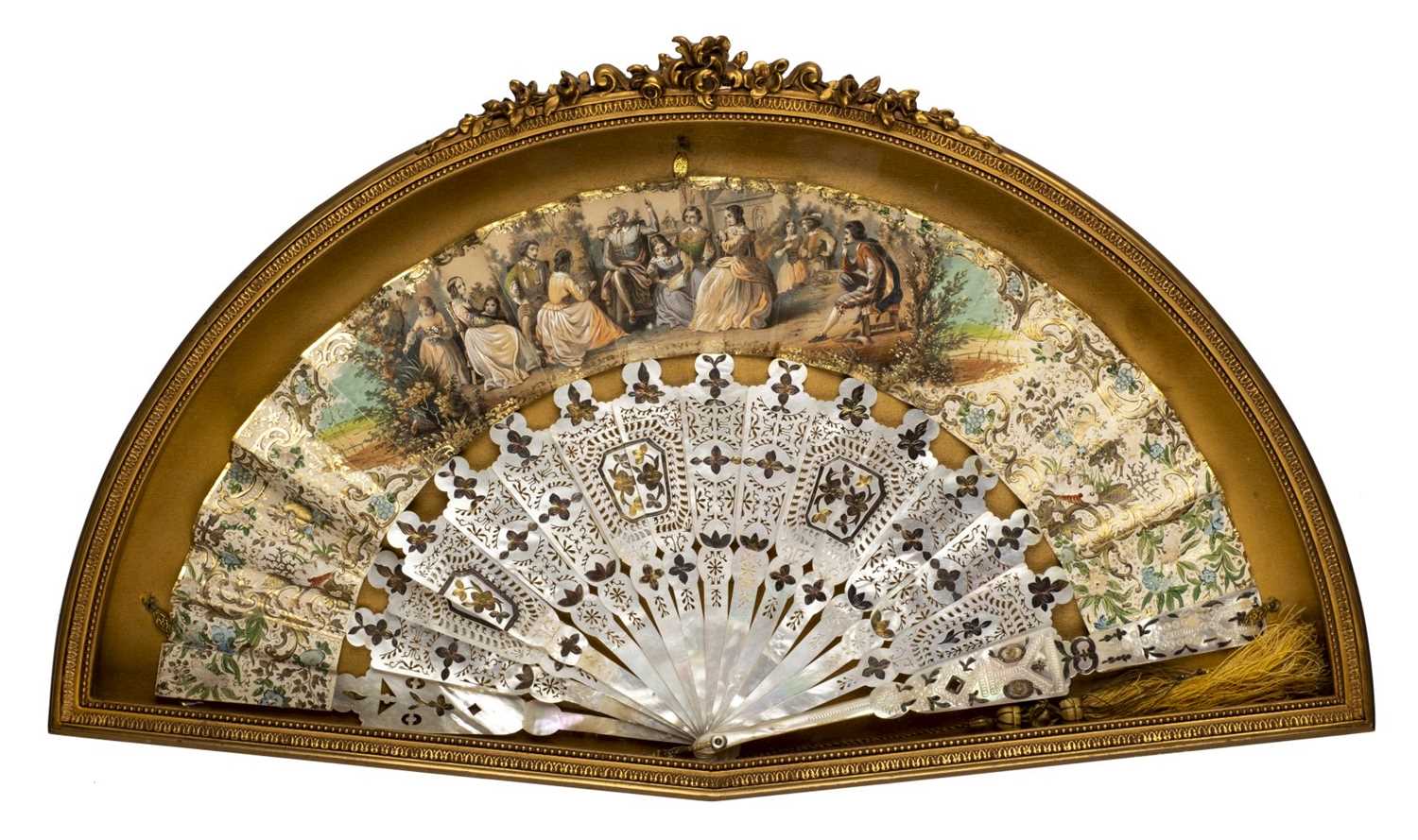 Lot 272 - Fan. A lithographed fan, late 19th century