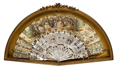 Lot 190 - Fan. A lithographed fan, late 19th century