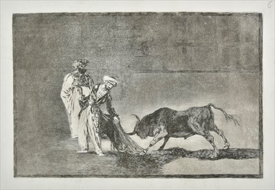 Lot 325 - Goya (Francisco, 1746-1828). Los moros hacen otro capeo en plaza con su albornoz