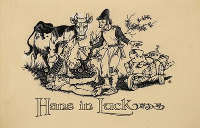 Lot 431 - Folkard (Charles, 1878-1963). A pair of drawings for Grimm's Fairy Tales