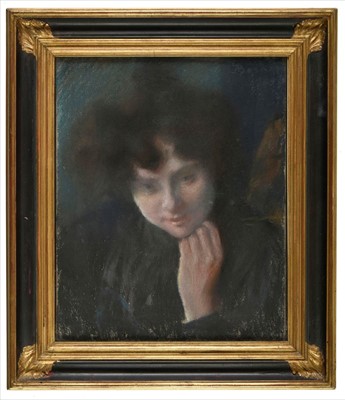 Lot 470 - Besnard (Albert, 1849-1934). Portrait of a Young Woman