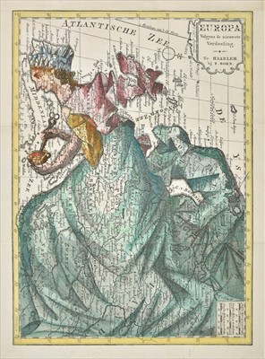 Lot 91 - Europe. Bohn (Francois), Europa volgens de nieuwste verdeeling, Haarlem, circa 1794