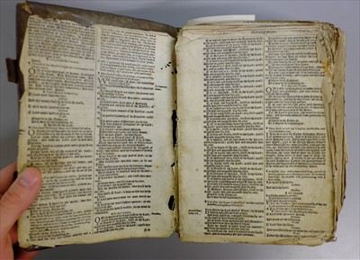 Lot 229 - Bible [English]. [The Bible: translated according to the Ebrew and Greeke..., 1594 [i.e. 1595]