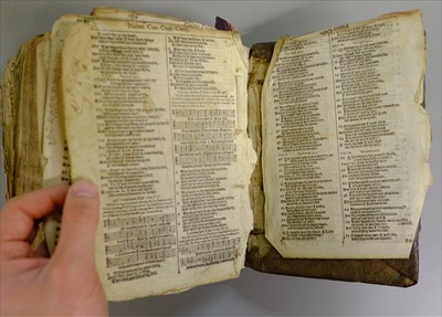 Lot 229 - Bible [English]. [The Bible: translated according to the Ebrew and Greeke..., 1594 [i.e. 1595]