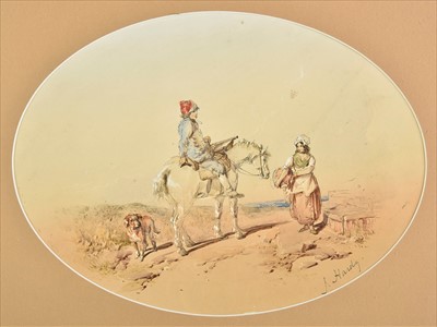 Lot 376 - Hardy (James, 1832-1889). Figures in a landscape