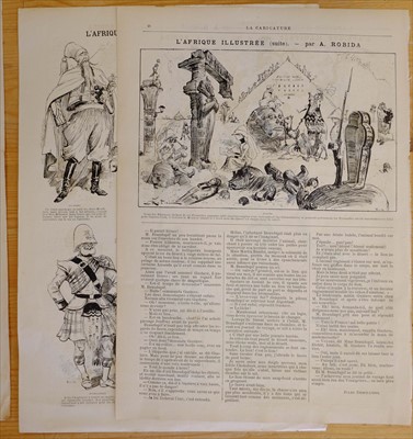 Lot 142 - Robida (Albert). Nouvelle Carte de France, published in 'La Caricature', circa 1885