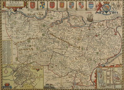 Lot 104 - Kent. Speed (John), Kent with her Cities and Earles described..., circa 1627