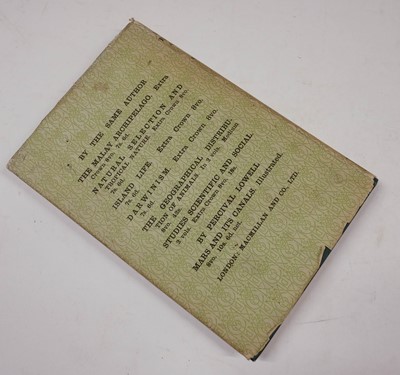 Lot 221 - Wallace (Alfred Russel). Is Mars Habitable?, 1st edition, 1907, in the very rare dust jacket