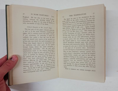 Lot 221 - Wallace (Alfred Russel). Is Mars Habitable?, 1st edition, 1907, in the very rare dust jacket