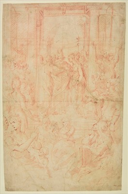 Lot 236 - Parmigianino (1503-1540), School of. A Marriage Ceremony, red chalk