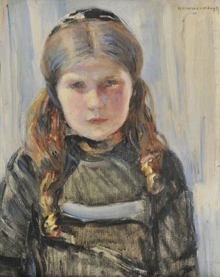 Lot 655 - Hammerslough (Ruth, Helprin, 1883-1983). Portrait of a Young Girl