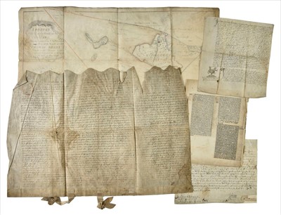 Lot 208 - Ireland. A Survey of the Domain of Clooneen, 1796, estate plan on vellum, & other items