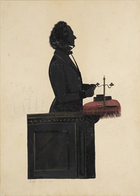 Lot 336 - Lewis (T., active 1808-1830). Silhouette portrait of a clergyman in his pulpit
