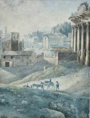 Lot 296 - Ducros (Abraham Louis Rodolphe, 1748-1810). The Forum, Rome, watercolour