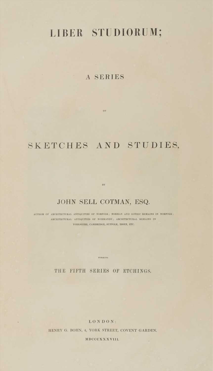 Lot 293 - Cotman (John Sell). Liber Studiorum; A Series of Sketches and Studies, 1838