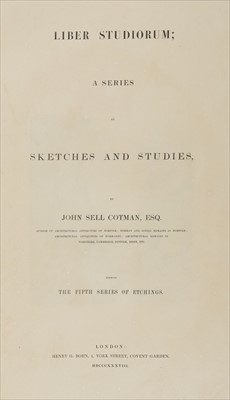 Lot 293 - Cotman (John Sell). Liber Studiorum; A Series of Sketches and Studies, 1838