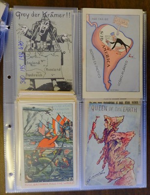 Lot 114 - Map & Propaganda postcards. A collection of forty-one postcards, mainly WW I.