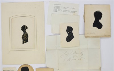 Lot 337 - Silhouette. Portrait of a young girl, circa 1840s