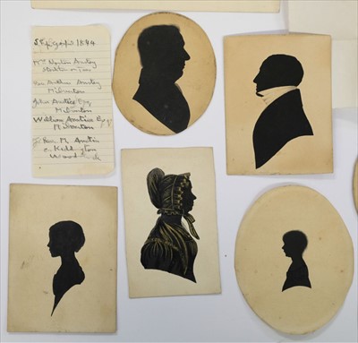 Lot 337 - Silhouette. Portrait of a young girl, circa 1840s