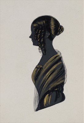 Lot 337 - Silhouette. Portrait of a young girl, circa 1840s