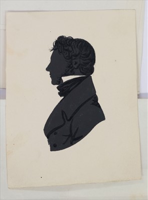 Lot 337 - Silhouette. Portrait of a young girl, circa 1840s