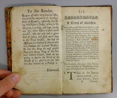 Lot 328 - Witchcraft. A Tryal of Witches, 1st edition, London, 1664