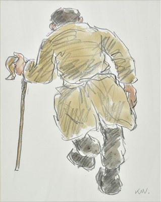 Lot 502 - Williams (Kyffin, 1918-2006). Farmer on a Mountain 2, watercolour