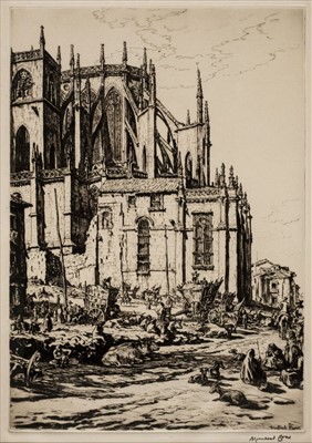 Lot 406 - Bone (Muirhead). Leon Cathedral, etching