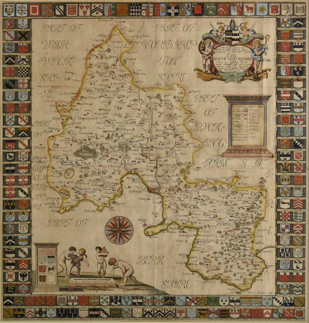 Lot 129 - Oxfordshire. Plot (Robert), The Map of Oxfordshire, circa 1677