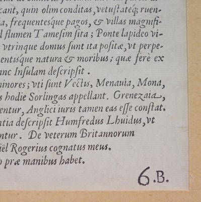 Lot 35 - England & Wales. Ortelius (Abraham), Angliae Regni Florentissimi nova descriptio..., 1573