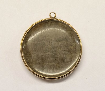 Lot 611 - Hair Jewellery - Charles X (1757-1836, King of France). A small circular pendant, c.1800