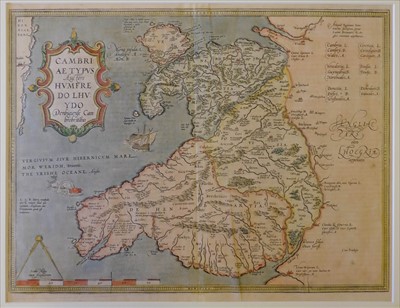 Lot 160 - Wales. Ortelius (Abraham & Lhuyd Humphrey), Cambriae Typus..., circa 1602