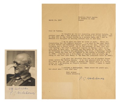 Lot 616 - Wodehouse (P.G.) Typed letter signed, 1947