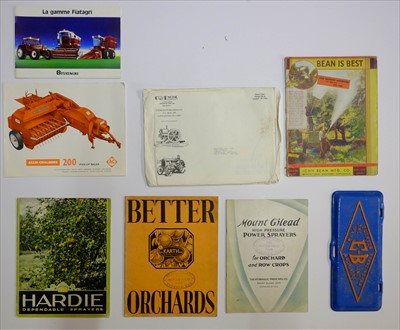 Lot 214 - Tractors. A large collection of over 100 tractor and stationary engine manuals, brochures, etc.