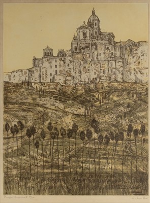 Lot 167 - Beer (Richard, 1928-). Piazza Armerina I, colour etching