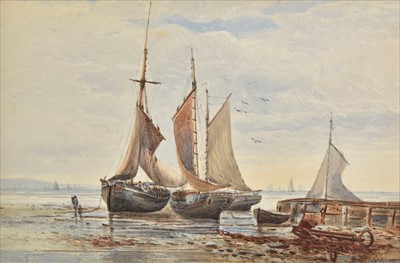 Lot 179 - Malcolm (R., 19th century). Low tide, watercolour