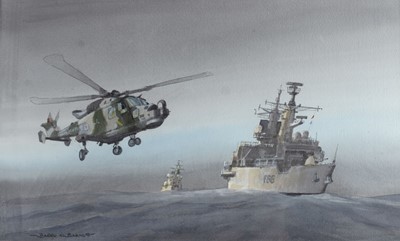 Lot 128 - Barnes (Barry. K., 20th/21st century). Supermarine Walrus, Royal Navy, watercolour