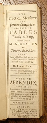 Lot 551 - Ready-reckoners. Keay (Isaac), The Practical Measurer his Pocket-Companion, 1724