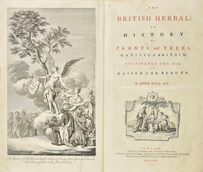 Lot 241 - Hill (John). The British Herbal, 1st edition, 1756, ex libris Joseph Wainwright (1741-1810)